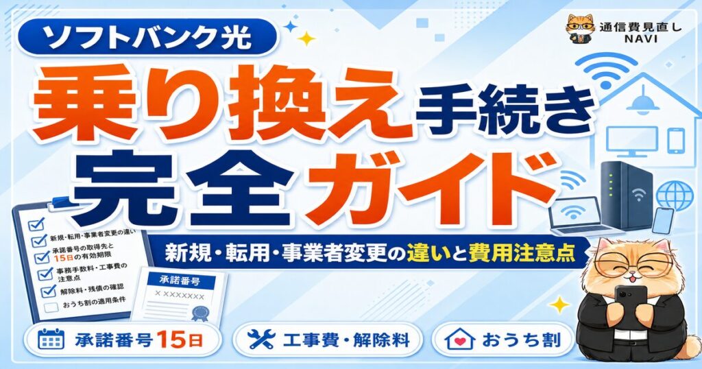 ソフトバンク光の乗り換え手続き完全ガイドのアイキャッチ