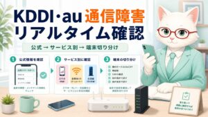 KDDI・au通信障害リアルタイム確認 アイキャッチ