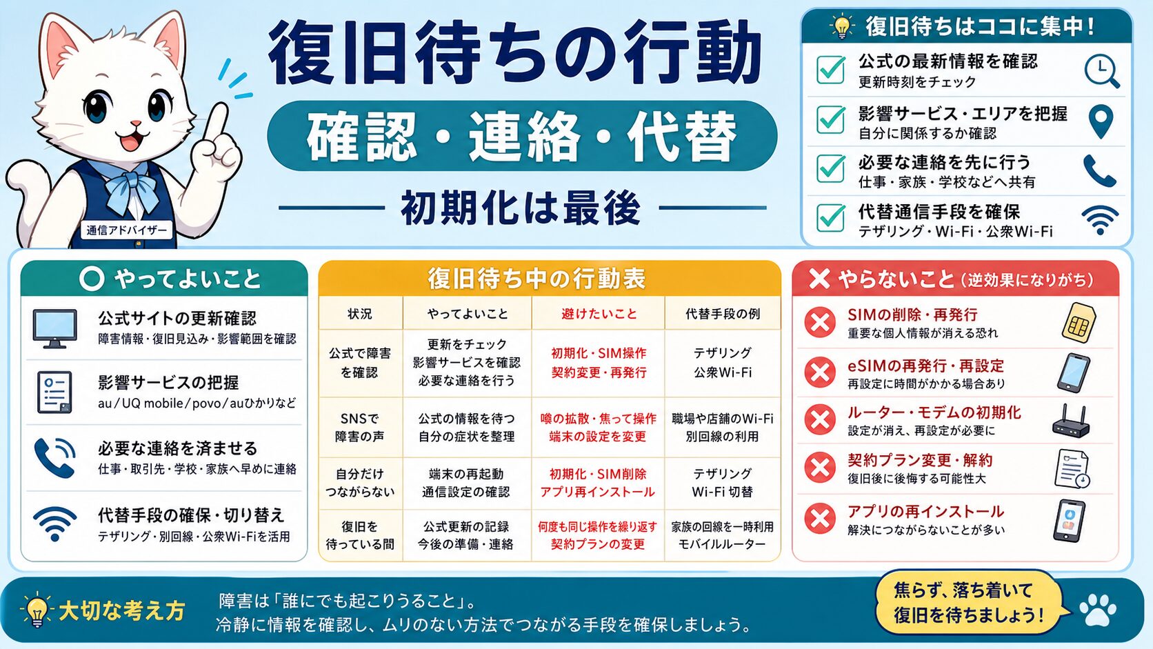 第7章 復旧待ちの間にやってよいこと・やらないこと