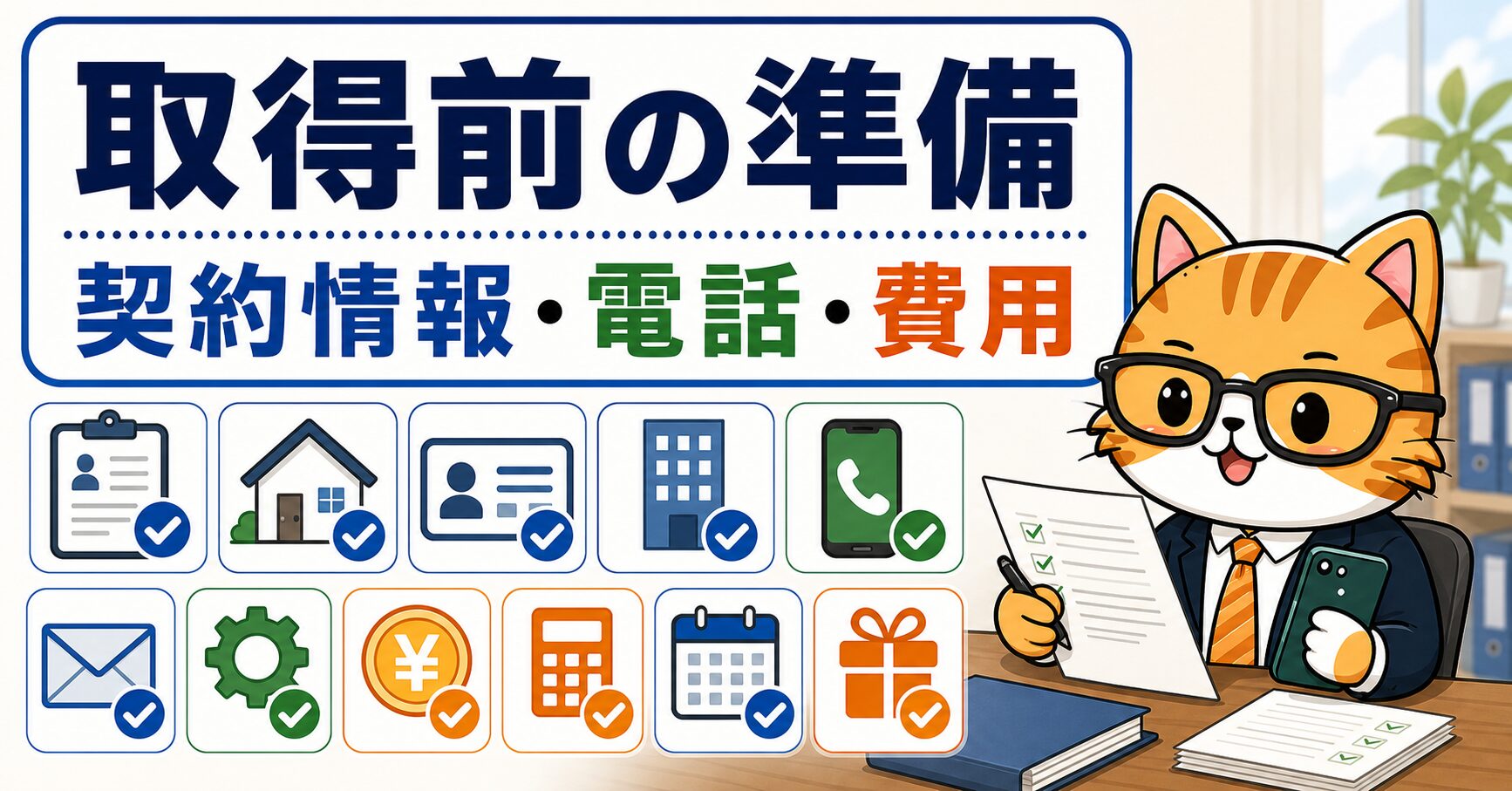承諾番号を取る前に準備する情報を説明する要約画像