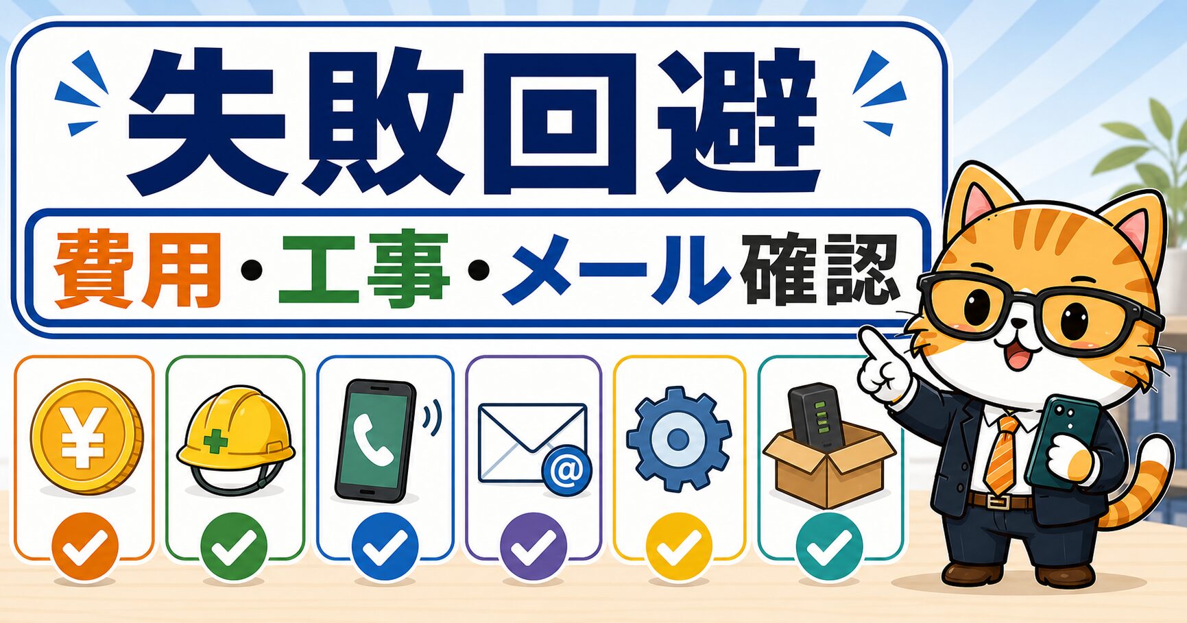 承諾番号取得前後の費用工事電話番号メールの注意点を説明する要約画像