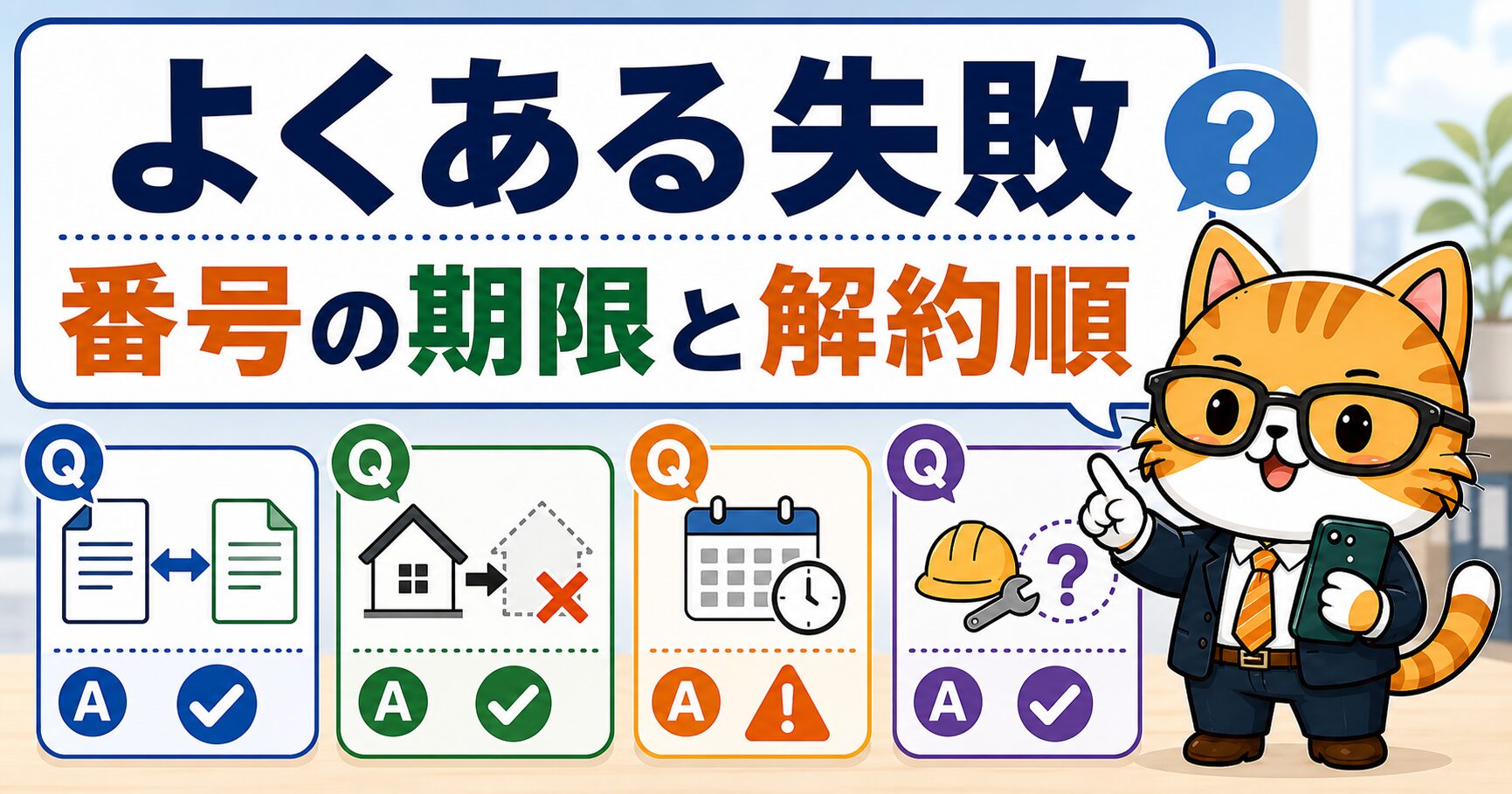 転用承諾番号と事業者変更承諾番号のFAQを説明する要約画像