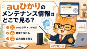 auひかりのメンテナンス情報の確認手順