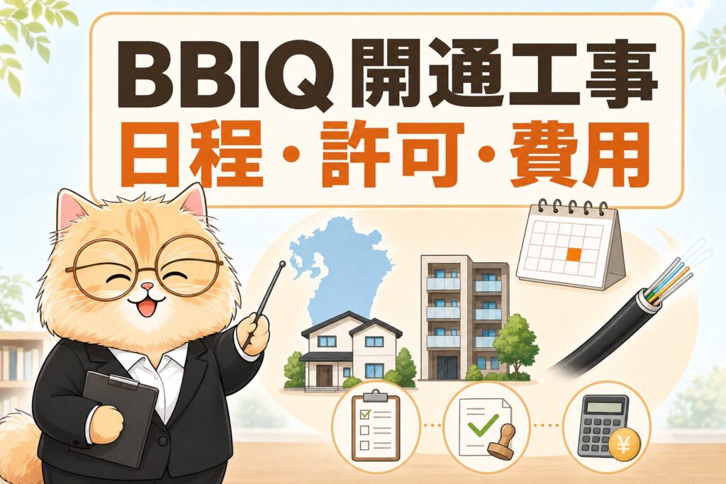 BBIQの開通工事は日程・許可・費用を確認して進める