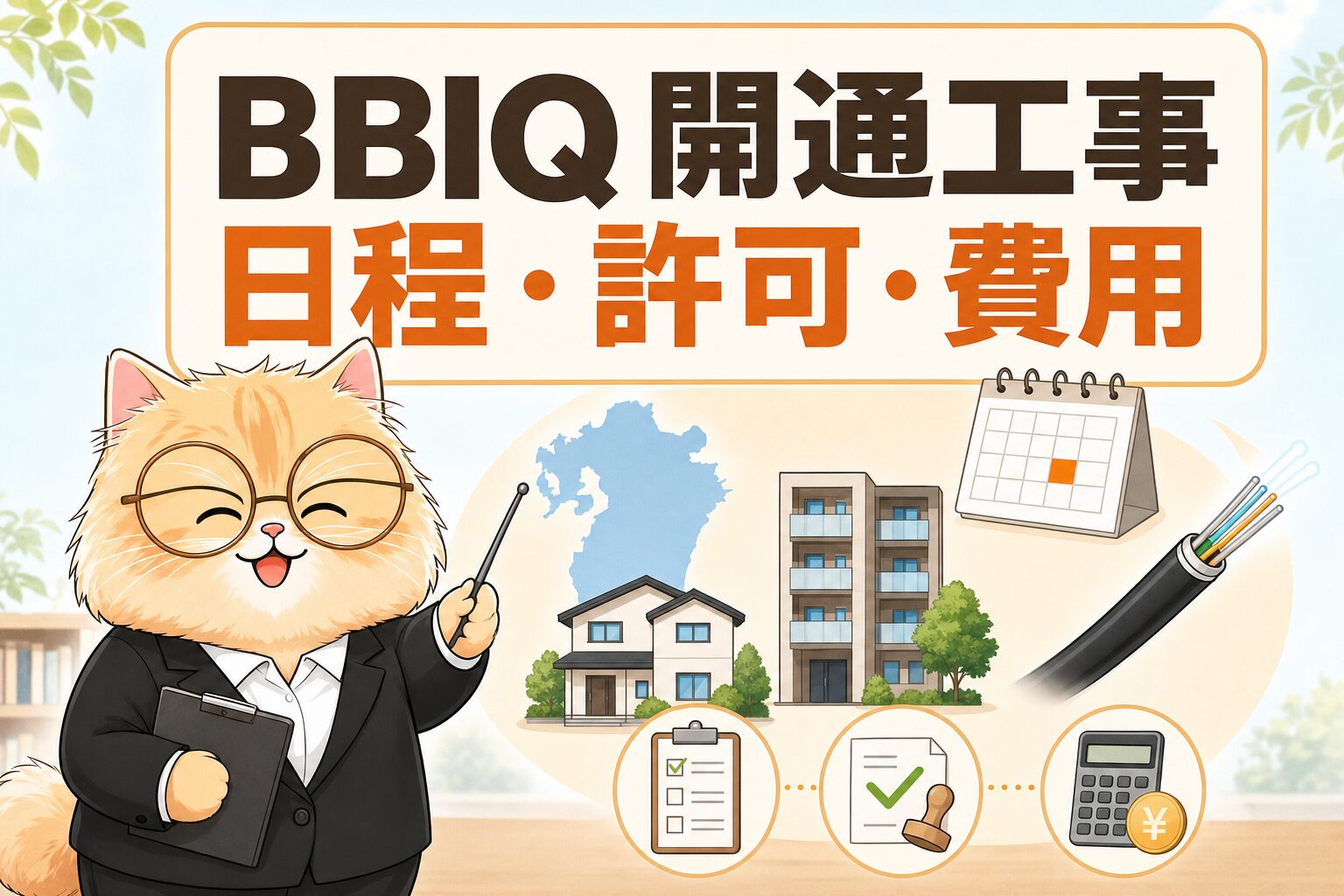 BBIQの開通工事は日程・許可・費用を確認して進める