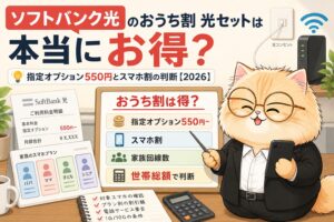 ソフトバンク光のおうち割が本当に得か指定オプションとスマホ割で判断する