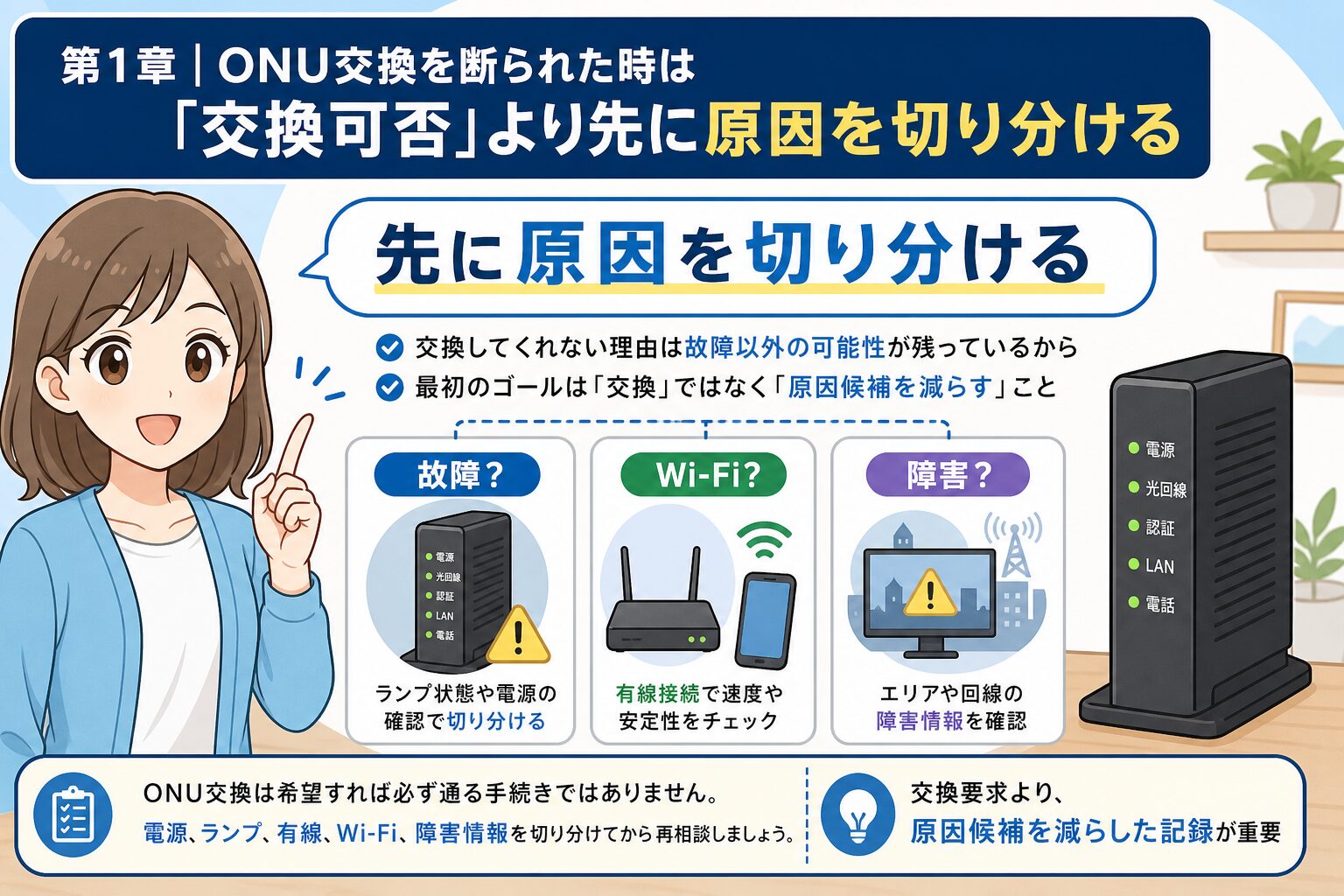 NURO光のONU交換を断られた時の全体判断