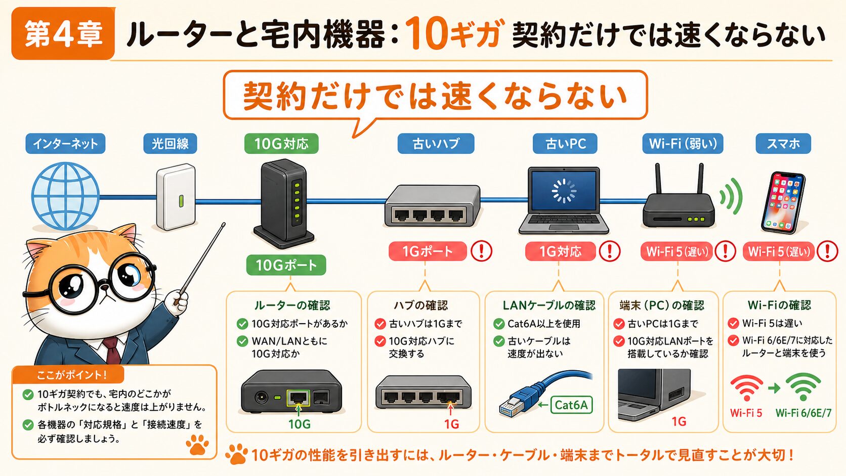 ドコモ光10ギガは対応ルーターと宅内機器が重要