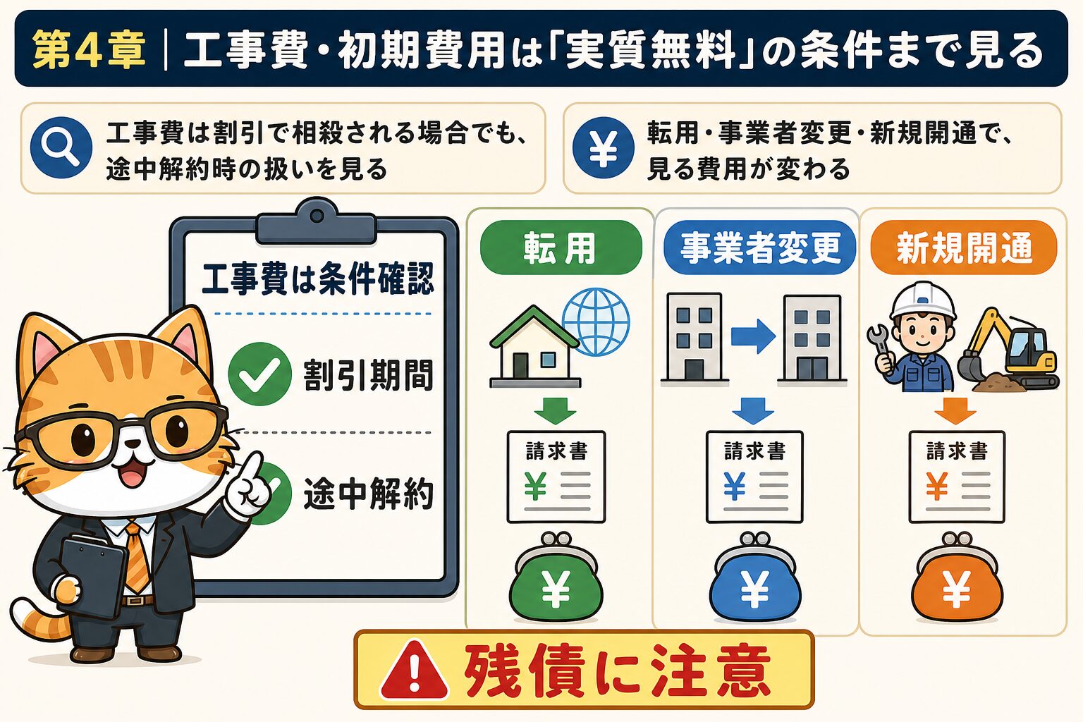 GMOとくとくBB光の工事費と初期費用は実質無料条件を確認する