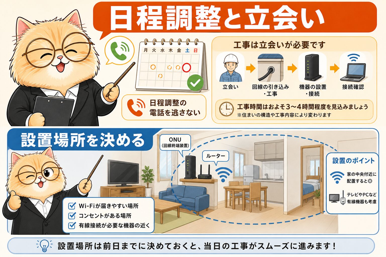 BBIQマンション工事は立会いと日程調整が必要