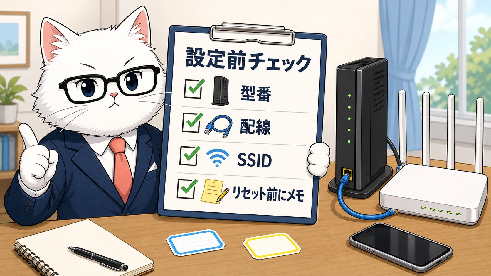 ブリッジモード設定前に型番や配線を確認するチェックリスト
