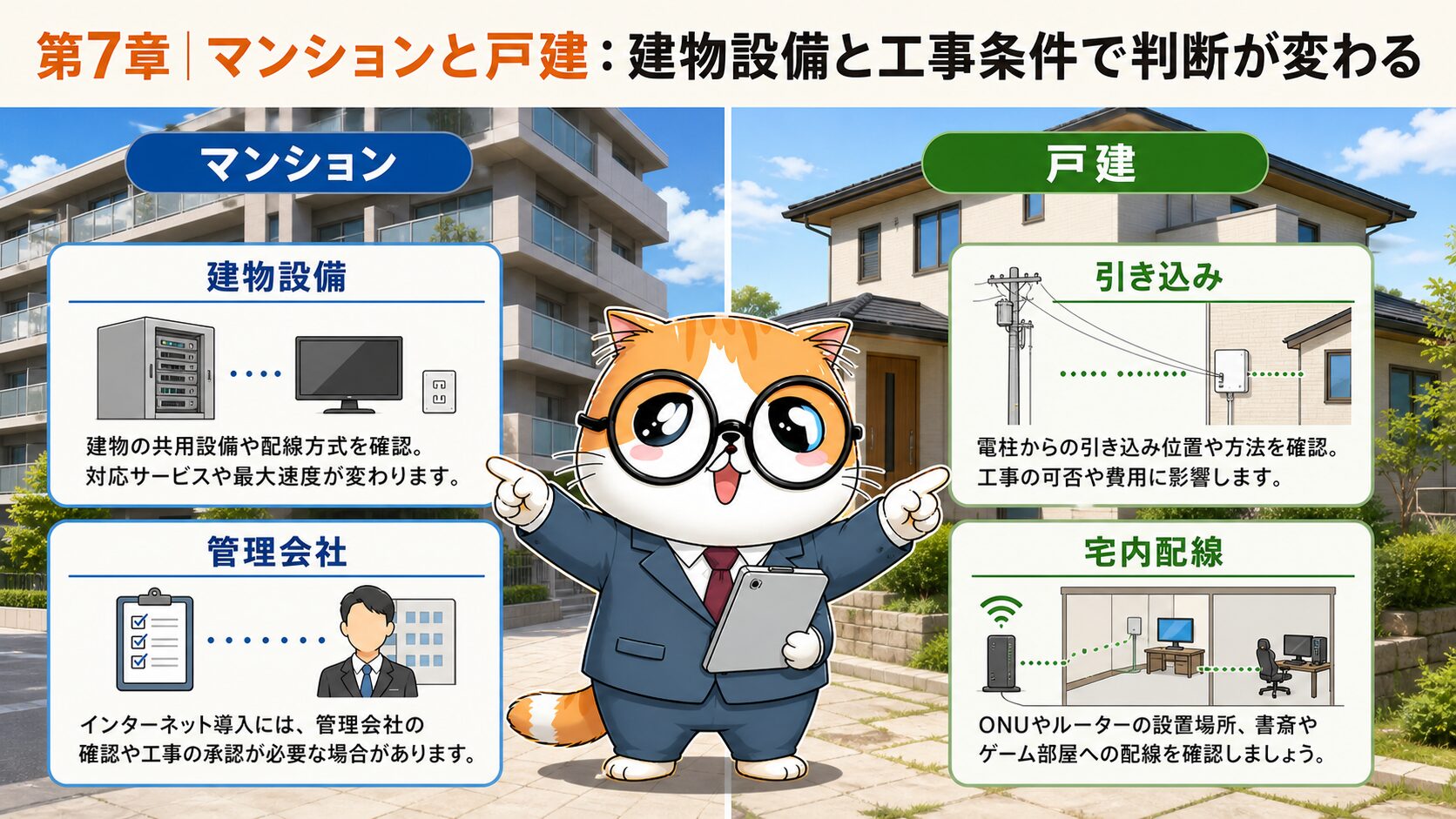 マンションと戸建でドコモ光10ギガの判断が変わる