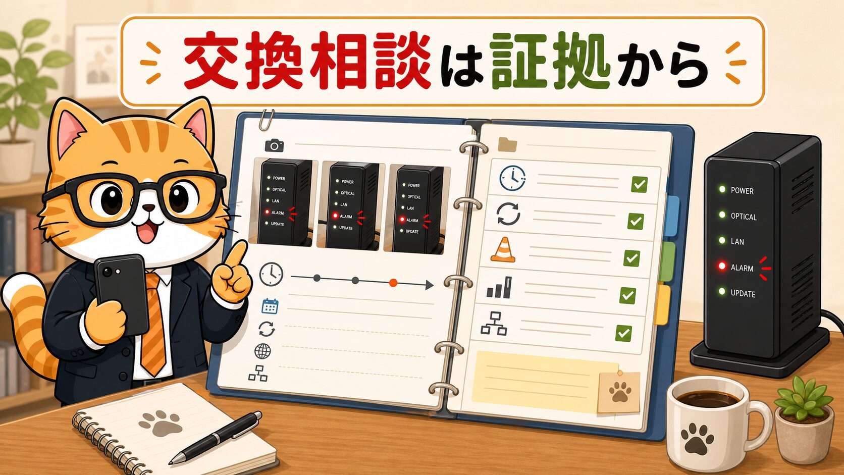 NURO光のONU交換を相談する目安