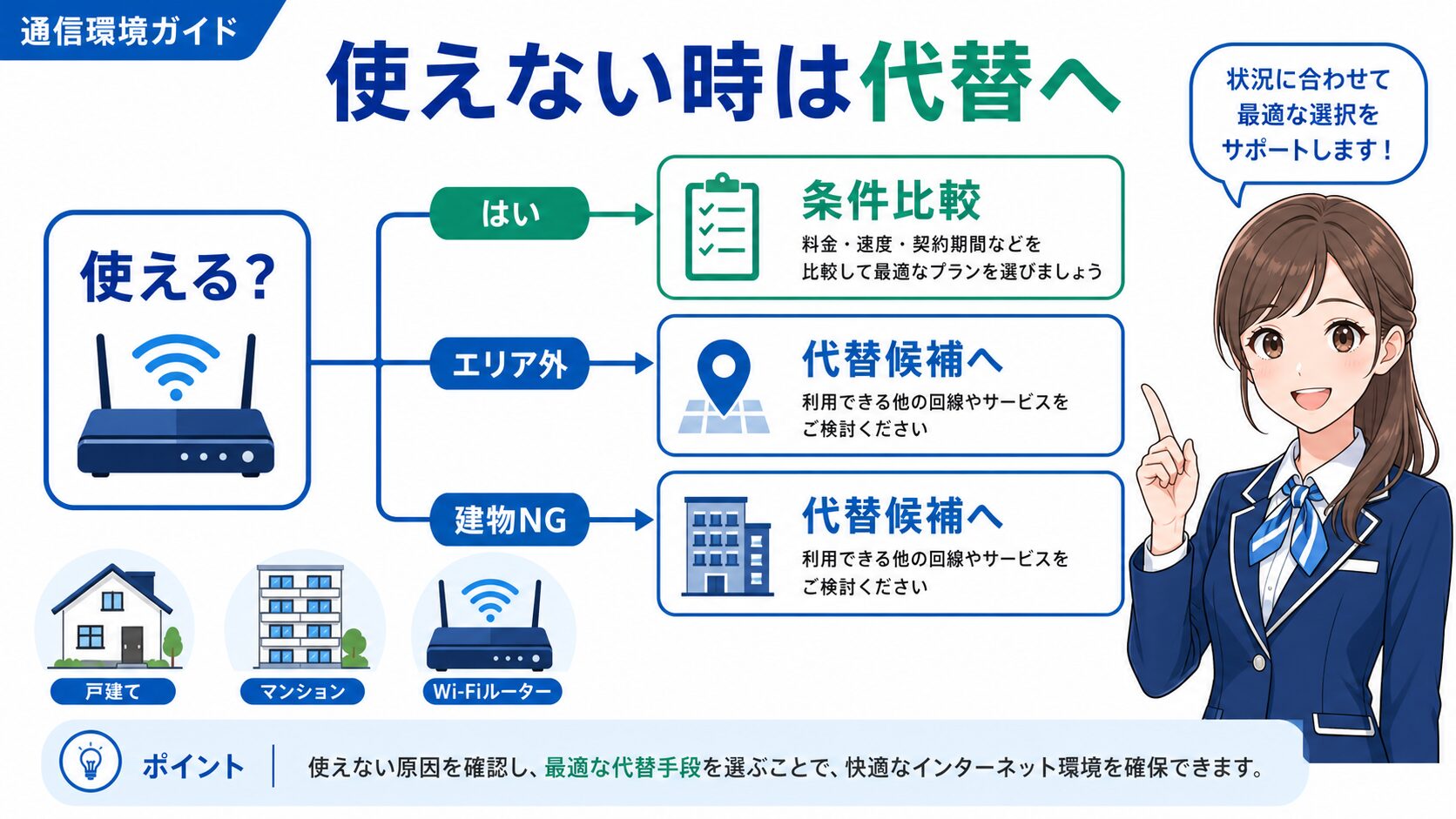 メガエッグ光が使えない時の代替回線候補