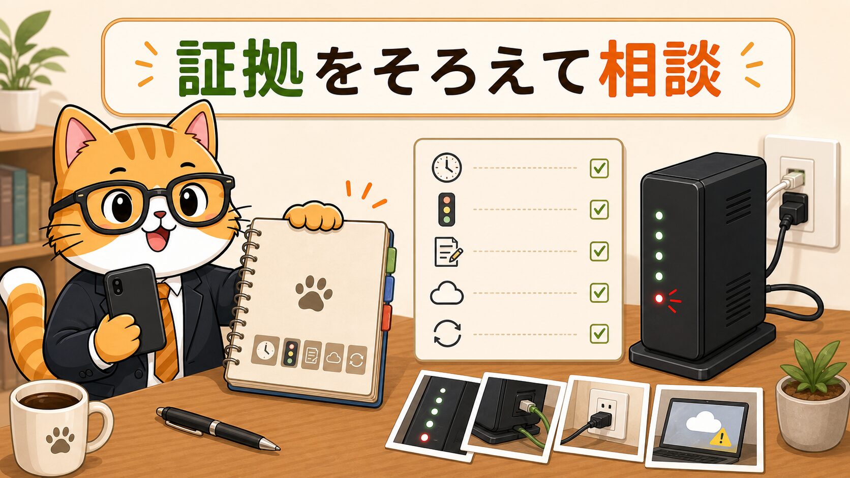 NURO光ALARM赤点滅が続く時は証拠をそろえる