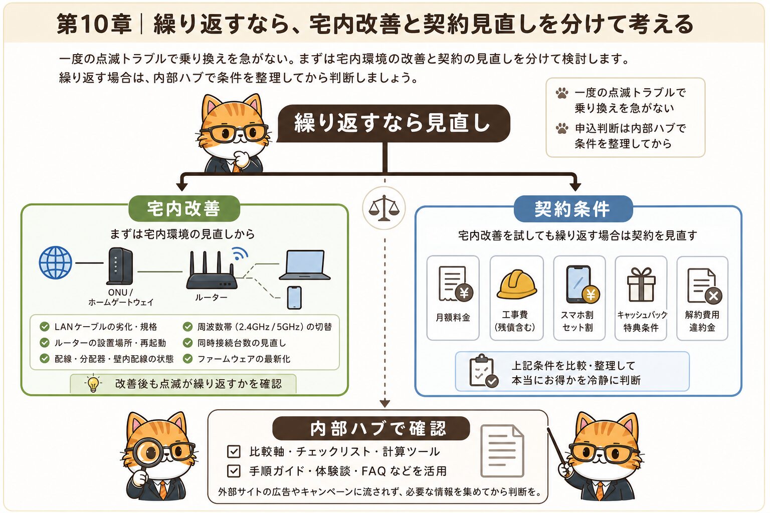 auひかりの点滅トラブル後に乗り換えや契約見直しへ進む判断