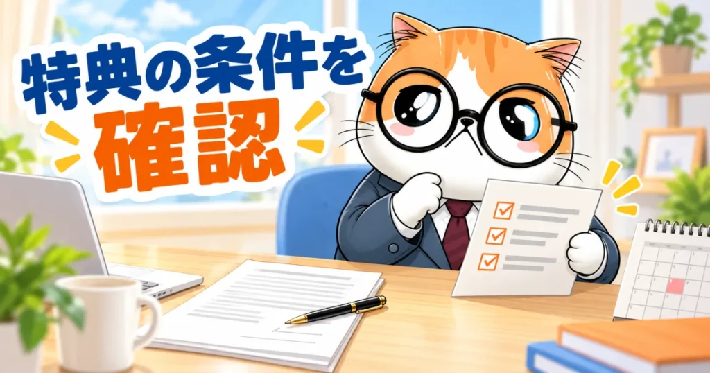auひかりの特典の適用条件を契約前に確認する記事のアイキャッチ