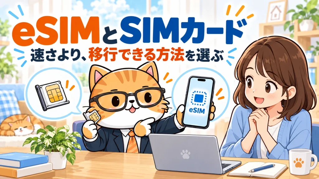 eSIMとSIMカード。速さより、移行できる方法を選ぶ